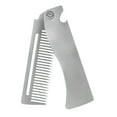 thumbnail image 6 of LAMIRO Stainless Steel Folding Beard Comb Portable Multifunction Anti Static Comb Pocket Comb For Men Mustache Styling Silver L, 6 of 7