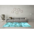 thumbnail image 3 of Ahgly Company Indoor Square Abstract Light Blue Modern Area Rugs, 8' Square, 3 of 4