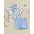 Infant Baby Boys Easter Outfits Set Carrot Rabbit Print Shirts Tops and