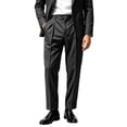 thumbnail image 2 of IROINNID Mens Striped Pleated Pants High Waist Casual Dress Trousers with Belt Loops Side Pockets Relaxed Fit Business Work Commute Bottoms, 2 of 9