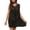 Black, variant on IROINNID Short Dress For Women Solid Color Fashion Casual Hollowed Out Beach Dress Sleeveless V-Neck Sundress