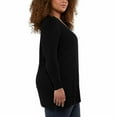 thumbnail image 2 of Matty M Women's Soft Ribbed Knit Midweight Open Front Cardigan (Black, XXL), 2 of 3
