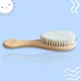 thumbnail image 3 of Baby Hair Brush for Newborn and Toddler, Natural Soft Goat Hair Bristles, Made With Beechwood, Great For Scalp Massaging, 100% Use Able Cotton Bag, 3 of 3
