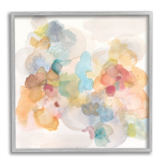 Stupell Industries Soft Abstract Watercolor Details Painting Gray Framed Art Print Wall Art, Design by Jodi Fuchs