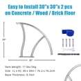 thumbnail image 3 of Ensemble de Main Courante de Piscine en Acier Inoxydable - Rambarde d'Escalier de Piscine Creusée 304 Robuste et Antirouille avec Poignée Bleue Antidérapante, Capacité de 250-350 Lb, Installation Facile - Ensemble de Meubles de Salle de Bain, Paire Intégrée 30x30 Pouces, 3 of 6