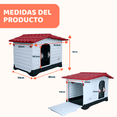 thumbnail image 2 of Casa para perro Mediano / Chico MascoAmigo con Puerta Metálica-Térmica-de plástico 91.5x69x66 cm Rojo., 2 of 8