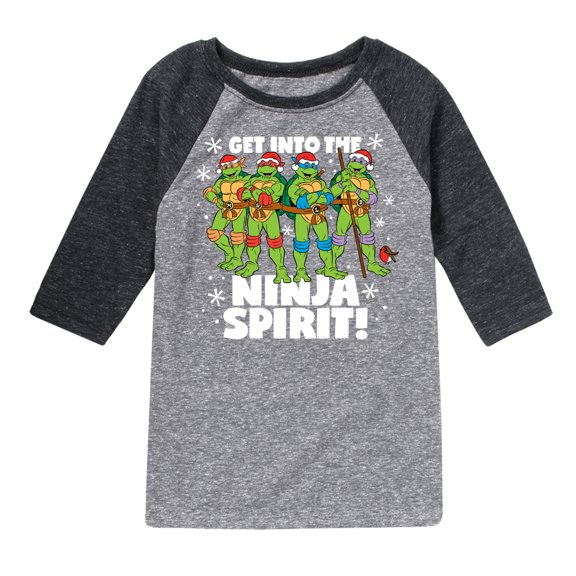 Teenage Muntant Ninja Turtles - Get Into The Ninja Spirit - Toddler And Youth Raglan Graphic T-Shirt