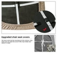 thumbnail image 5 of Genina Waterproof Seat Covers for Dining Room Jacquard Chairs Covers Removable Dining Kitchen Chair Cover(Set of 6,Khaki), 5 of 7