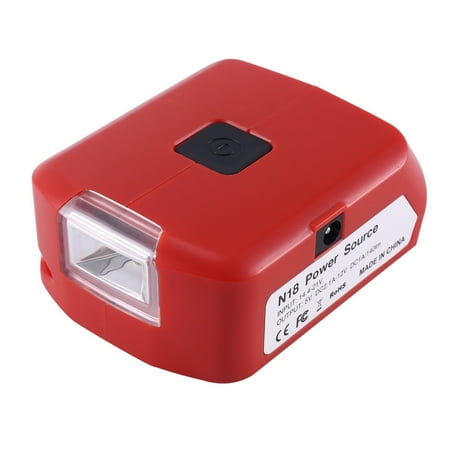 

N18 Battery Adapter Converter for -Waukee 14.4-18V - Battery Power Source with Dual USB 5V/2.1A DC Port 12V/2A