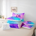 thumbnail image 6 of jejeloiu Cartoon Mermaid 7-Piece Twin Bedding Sets,Magic Ocean Animal Bedding Comforter Set,Galaxy Starry Night Sheet Sets For Girls Kids,Super Cozy Room Decor Reversible, 6 of 8