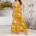 thumbnail image 1 of FcBaudy Camisole Sans Manches Robe Col en V, Robes d'Été pour Femmes, Robes Sans Manches Imprimées à Bretelles Longues Robe pour Femmes, 1 of 7