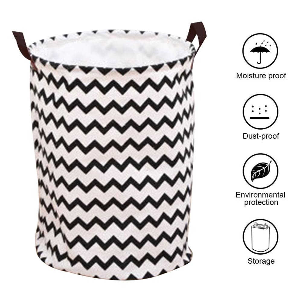 Collapsible Round Storage Bin Large Storage Basket Clothes Laundry ...