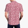 thumbnail image 4 of Daiia Red Flowers Pattern Men’s Polo Shirts,Solid Deck Shirt,Classic Fit, Breathable Cotton Polo for Casual and Sport Wear-XX-Large, 4 of 9