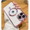 thumbnail image 2 of Compatible with iPhone 14 Pro Max Clear Case with Camera Lens Protector,Full Protection Electroplate Magnetic Case Compatible with MagSafe Anti-Scratch Case for iPhone 14 Pro Max Black, 2 of 17
