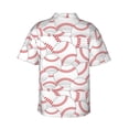 thumbnail image 3 of Easygdp Baseballs Men's Hawaiian Shirts Print Lapel Short Sleeve for Beach, vacation, party, casual occasions - XX-Large, 3 of 9