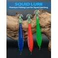 thumbnail image 4 of BLUEWING Squid Jig with Double-Layered Stainless Steel Hooks Squid Fishing Lure Baits for Freshwater and Saltwater Fishing Red/Blue, 4 of 7