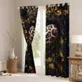thumbnail image 3 of Homewish Teens Leopard Cheetah Print Black Out Curtains,Love Heart Print Curtains Pack of 2 (42x63 Each),Chic Flower Rose Bedroom Curtains,Luxury Bedroom Decor, 3 of 6
