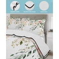 thumbnail image 4 of Sage Green Eucalyptus Twin Size Down Alternative Comforter, Lightweight Comforter Quilt Bedding Set with Pillow Shams Vintage Spring Floral Leaves All Seasons Bed Comforter Duvet Insert 68"x86", 4 of 7