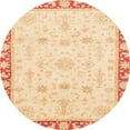 thumbnail image 1 of Ahgly Company Machine Washable Indoor Round Abstract Sun Yellow Area Rugs, 6' Round, 1 of 7