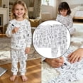 thumbnail image 4 of Elegyee Girls Pajamas Long Sleeve Top Pants Loungewear Soft Nightwear, White, Size 6-7, 4 of 8