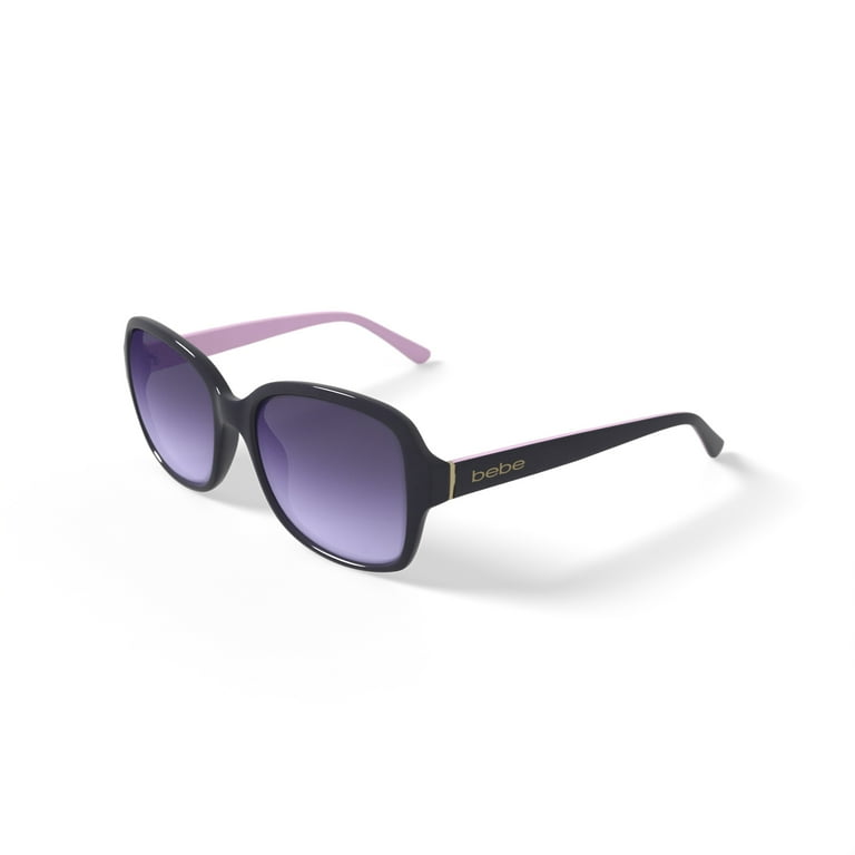 bebe Women's Rx'able Fashion Sunglasses, BBOS1000, Black, 54-17