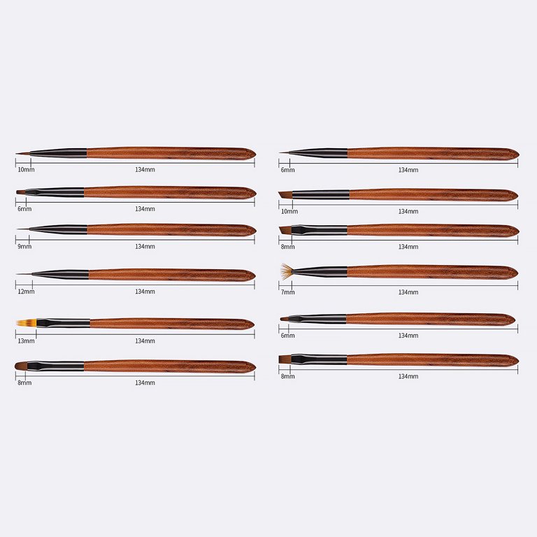 dianhelloya Nail Art Tools 5Pcs/8Pcs Nail Brushes Multifunctional  Electroplated Rod Soft Bristle Anti-slip Comfortable Grip Nails Beauty  Gradient Color Nail Art Pens Builder Tools for Salon 