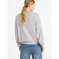 thumbnail image 4 of Scoop Women's and Women's Plus Oversized Crewneck Sweater, Lightweight, Sizes XS-4X, 4 of 6