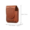 thumbnail image 2 of LOLIPPYY 2-Pack Brown PU Lighter Set, Portable Outdoor Windproof Lighters for Camping and Travel, 2 of 8