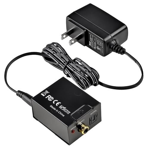 Digital Toslink /& Coax to Analog 2-RCA Audio Converter
