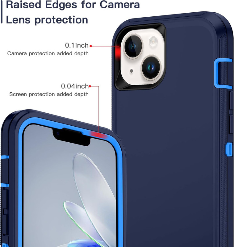 XG-Tech Rugged Dual-Layer Case for iPhone 15/14/13 Navy photo 4