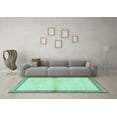 thumbnail image 3 of Ahgly Company Indoor Round Persian Turquoise Blue Traditional Area Rugs, 3' Round, 3 of 4