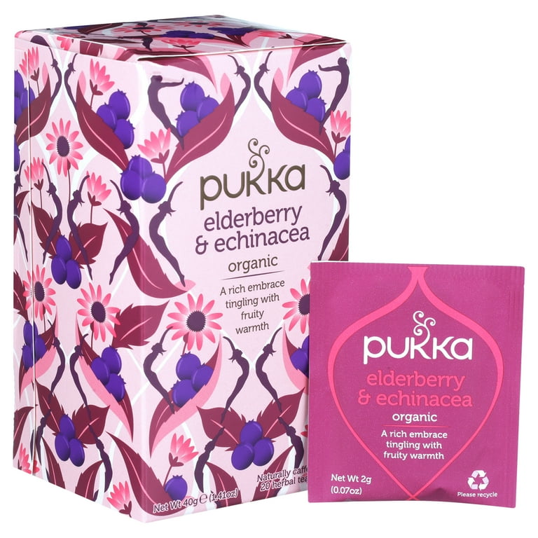 Pukka Organic Herbal Tea, Elderberry Echinacea, Immunity Boost