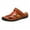 Red, variant on Mens Summer Casual Leather Sandals Breathable Tide Outdoor Beach Shoes