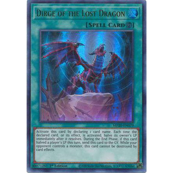 YuGiOh 2020 Tin of Lost Memories Ultra Rare Dirge of the Lost Dragon MP20-EN079