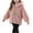 Pink, variant on Girls' Fluffy Fleece Hooded Jacket Full Zip Star Pull Outerwear with Pockets