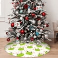 thumbnail image 5 of Yiaed Green Frog Print Christmas Tree Skirt , Tree SkirtsTree Mat for Christmas Winter Holiday Indoor Decorations-48", 5 of 7