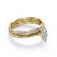 thumbnail image 3 of JeenMata Anillo de Compromiso Solitario de Talla Marquesa de 1,75 Quilates con Banda Nupcial Infinita Engastada en Oro Amarillo de 18 K sobre Plata (Personaliza Tu Banda Nupcial), 3 of 6