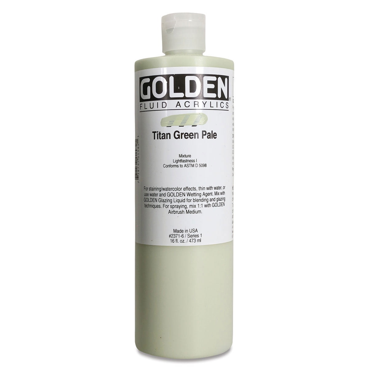 Golden Fluid Acrylic, 16 oz., Titan Green Pale