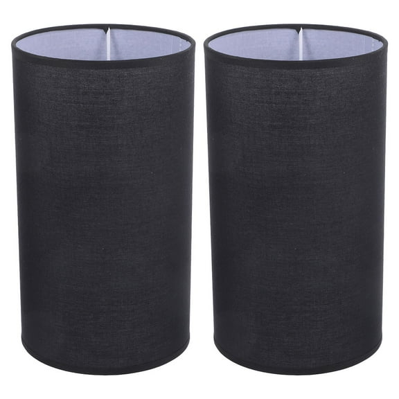 WEUVEB light fixture cover Lampshade Black Cloth Lamp Accessory Classic 2Pcs