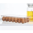 thumbnail image 2 of iDesign Fridge Binz BPA-Free Plastic Stackable Egg Holder - 14.57" x 6.25" x 3", Clear/White, 2 of 8