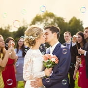 60 Set Wedding Favors for Guests Bulk Include 60 Mini Bubble Wands Tube(No Bubble Liquid) 60 Organza Gift Bags 60 Thank You Cards for Wedding Party Bridal Shower Souvenir Gift