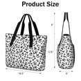 thumbnail image 3 of Tote Bag for Women - Paw Prints and Bones Shoulder Bag - Large Utility Work Duffle Bag with Zipper Handbag for Travel, Work, Sprots, 3 of 5