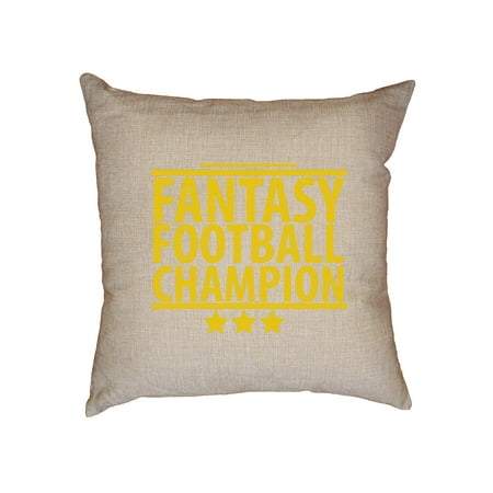 Fantasy Football League FFL Champion Decorative Linen Throw Cushion Pillow Case with (Best Cash Fantasy Football Leagues)