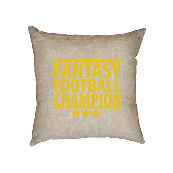 Fantasy Football League FFL Champion Decorative Linen Throw Cushion Pillow Case with Insert