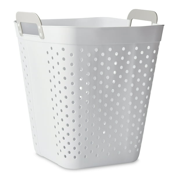 Mainstays Flexible Wood Look Laundry Hamper, 26" Walmart