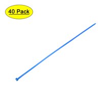 Uxcell 20inchx0.2inch Cable Zip Ties Self-Locking Nylon Tie Wraps Blue 40 Pack