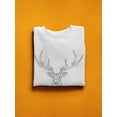 thumbnail image 3 of Polygonal Deer Head Sweatshirt Women -Image by Shutterstock, Female Large, 3 of 4