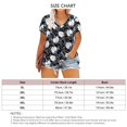 thumbnail image 2 of Top de gran tamaño,Blusa de manga corta con mangas de pétalos de gran tamaño para mujer Blusa con cuello en V impulsada por el rendimiento, 2 of 2