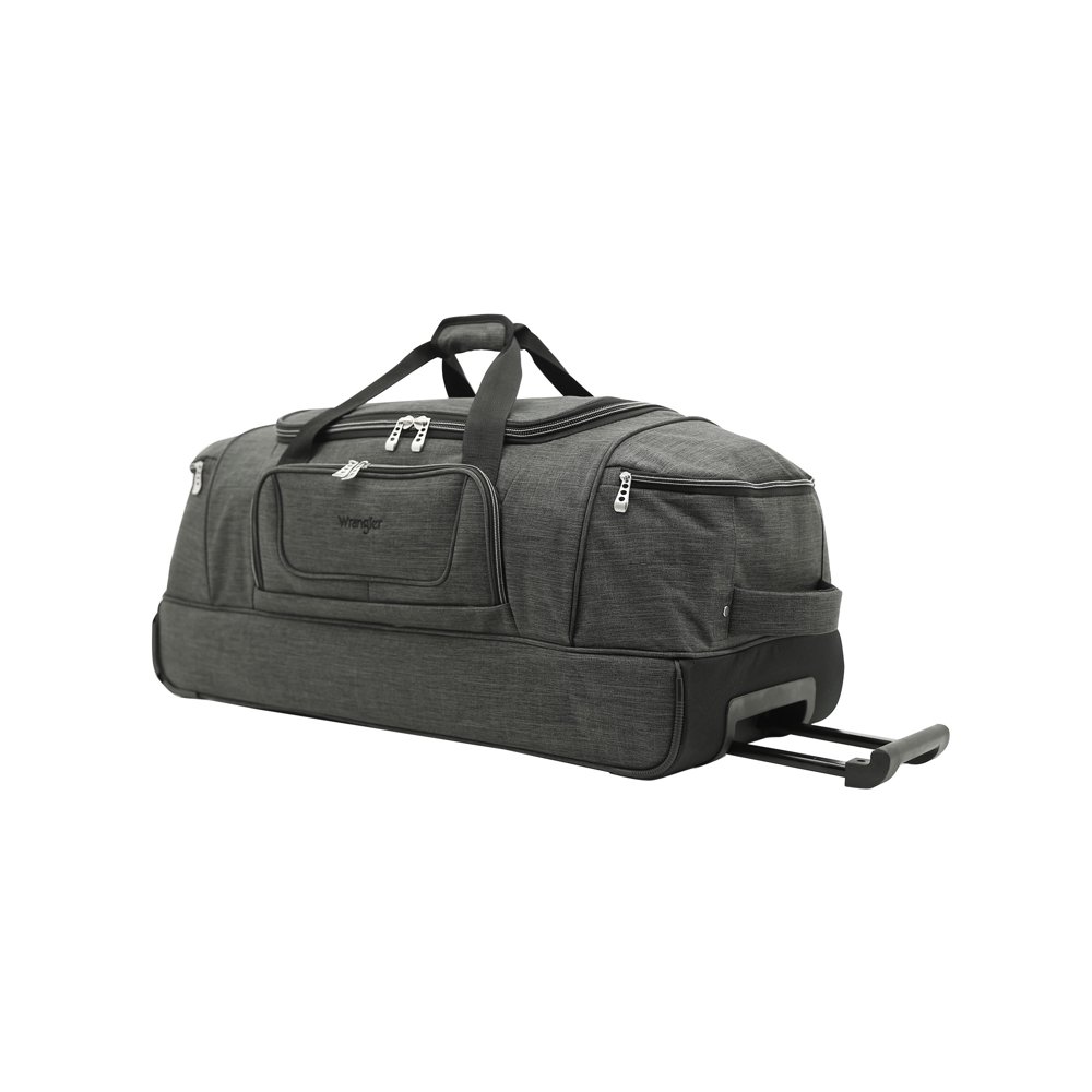 Wrangler 30” Single Section Rolling Duffel Bag 30”, Heather Grey