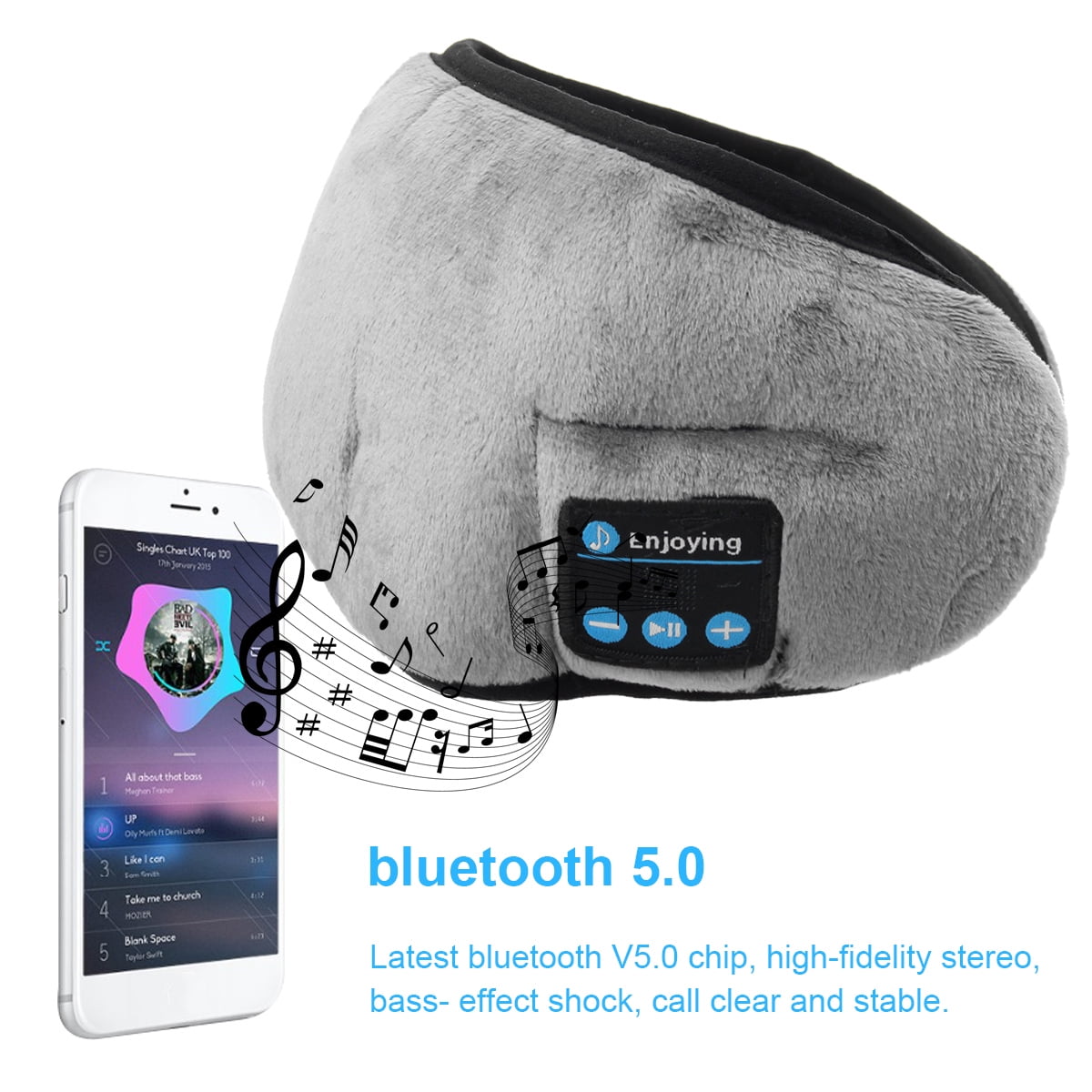 Wireless bluetooth 5.0 Sleeping Eye Mask Headphone Travel Sleeping